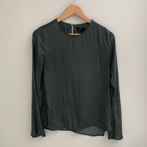 Silk emerald green shirt